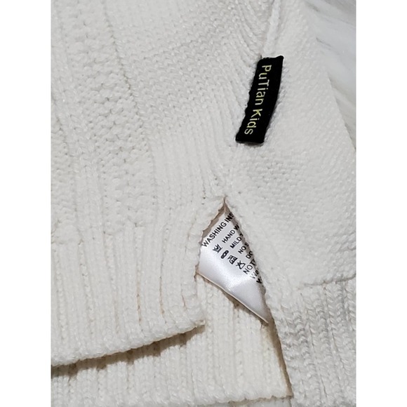 Girls Knitted Sweater - Size 4T Cream - Picture 3 of 5
